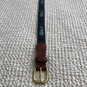 Fish Printed Boy’s Leather Man Belt